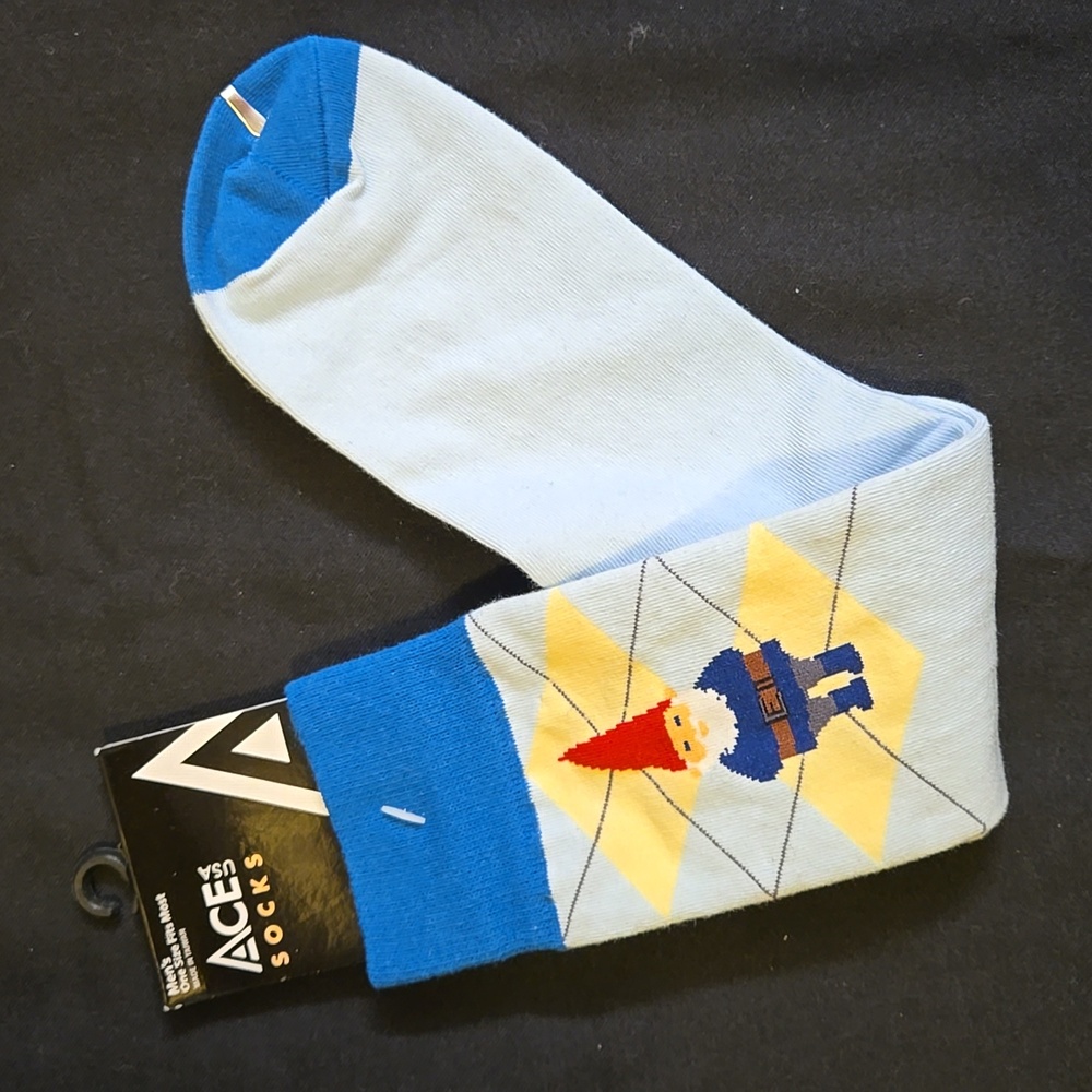 Ace USA Gnome Socks NWT